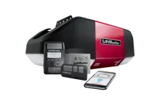 What are the advantages of a belt-drive garage door opener?