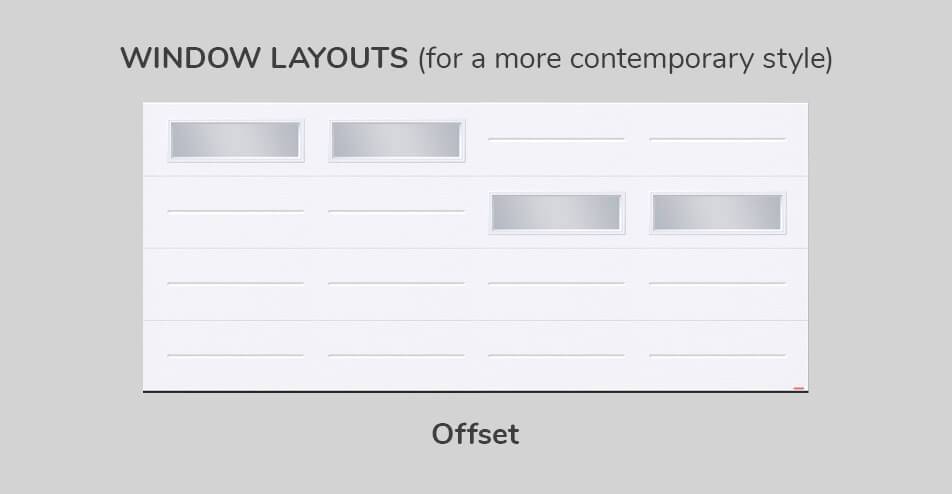 Window layouts, 16' x 7', Offset